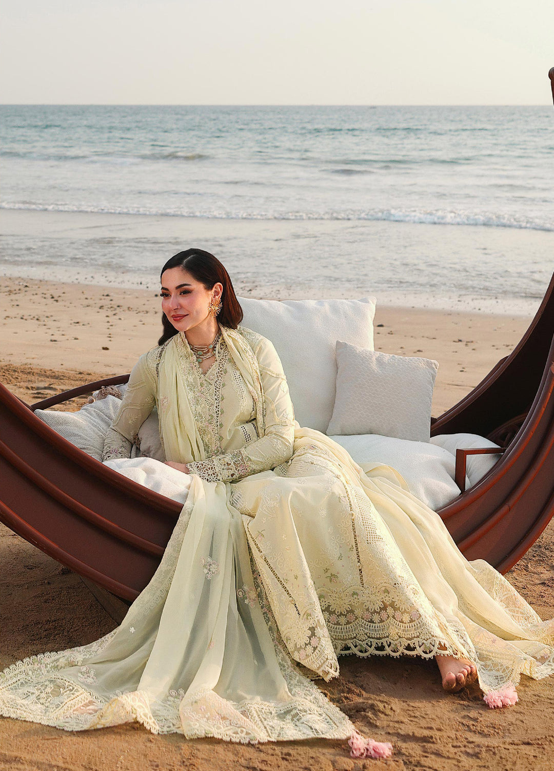 Sahil by Qalamkar Unstitched Embroidered Luxury Lawn 3 Pcs Suit QLK26US SA-03 Safa - Summer