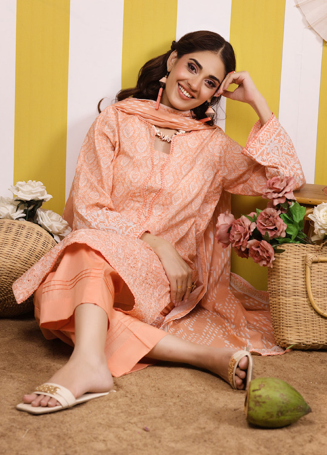 Regalia Textiles Unstitched Embroidered Lawn 3 Piece Suit RG26UEL D-10 - Casual Collection