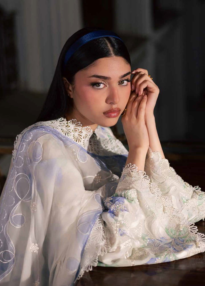 Maya by Nureh Unstitched Embroidered Luxury Lawn 3 Piece Suit NU26ULM NS-166 - Summer Collection