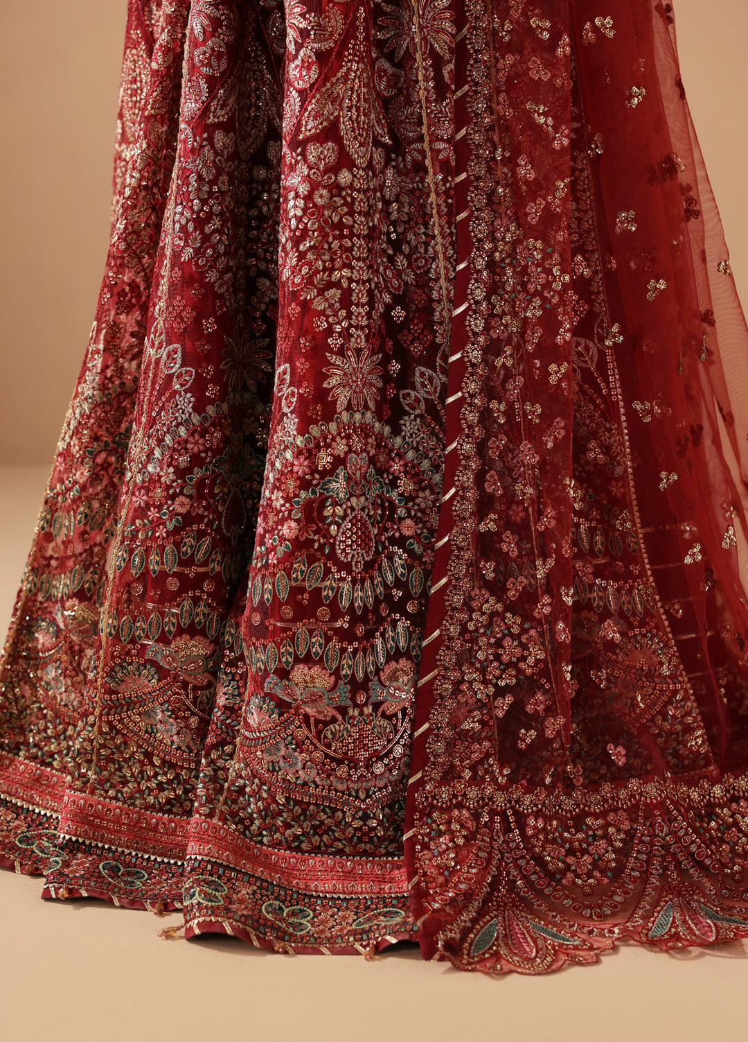 Xenia Formals Unstitched Embroidered Net 3 Piece Suit XF26UF D-8 DUREZA - Festive Collection