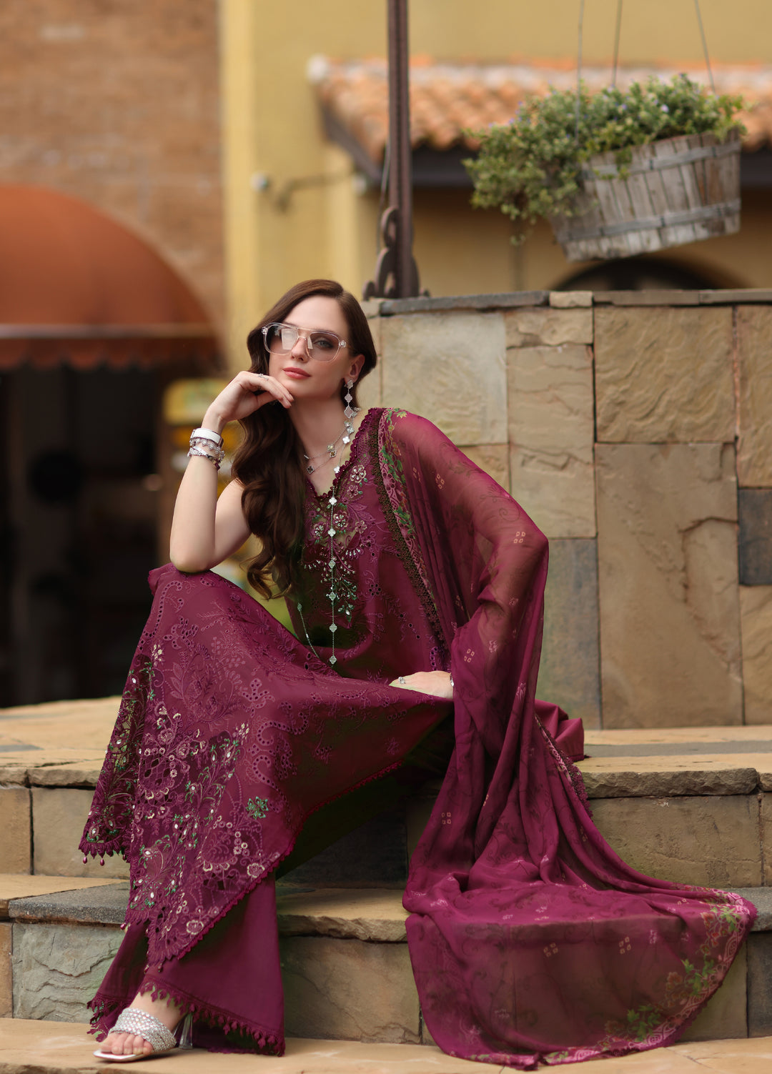 Noor by Saadia Asad Unstitched Embroidered Laserkari Lawn 3 Piece Suit SA26ULNL D8 - Lawn Collection