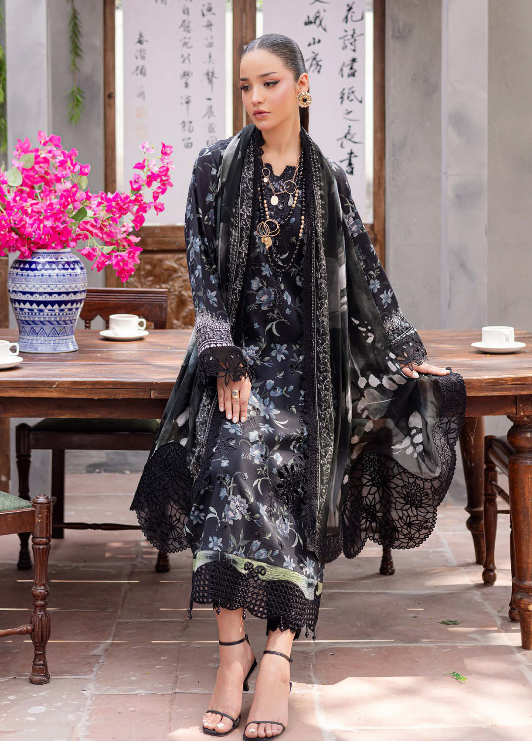 Bloom by Nureh Unstitched Embroidered Lawn 3 Piece Suit NU26UBL BL-11 - Festive Collection