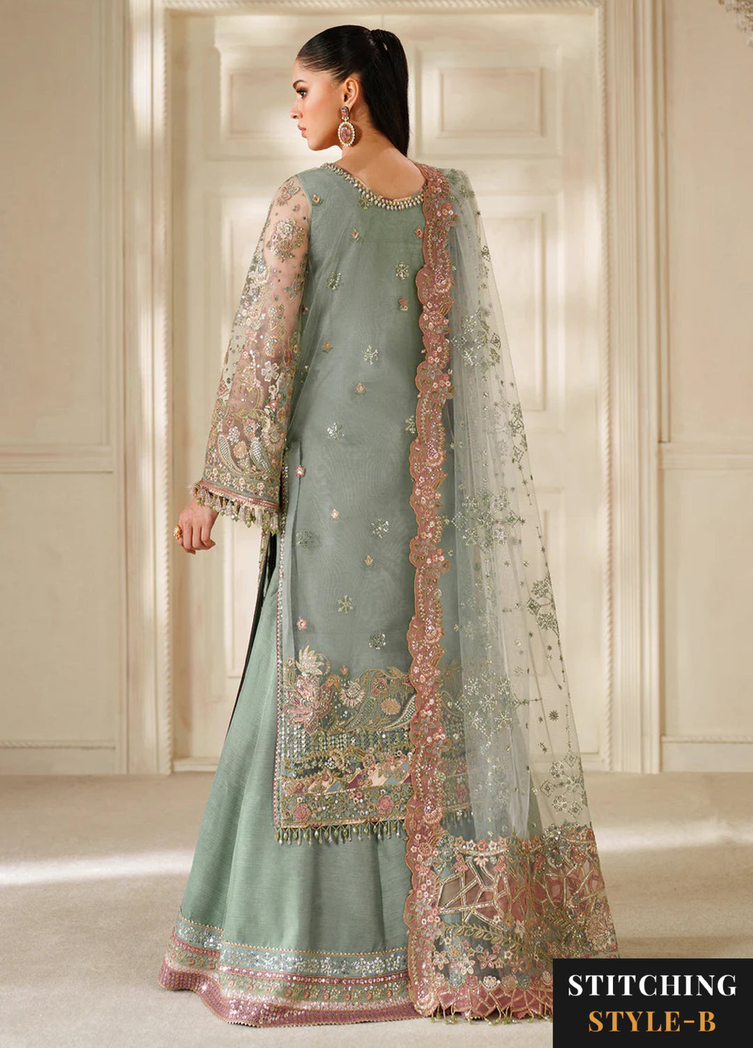Chantelle by Baroque Unstitched Embroidered Net 3 Piece Suit BQ26UCF V14-D06 - Festive Collection