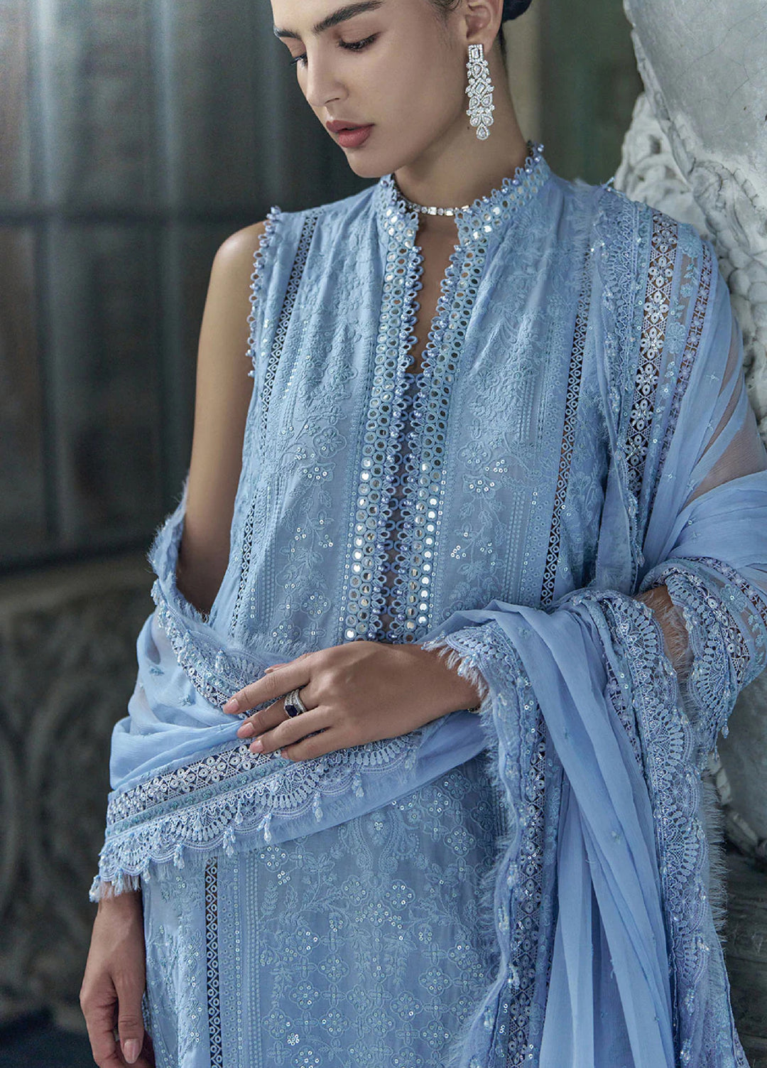 Sobia Nazir Unstitched Embroidered Luxury Lawn 3 Piece Suit SN26ULE D-02 B - Eid Collection