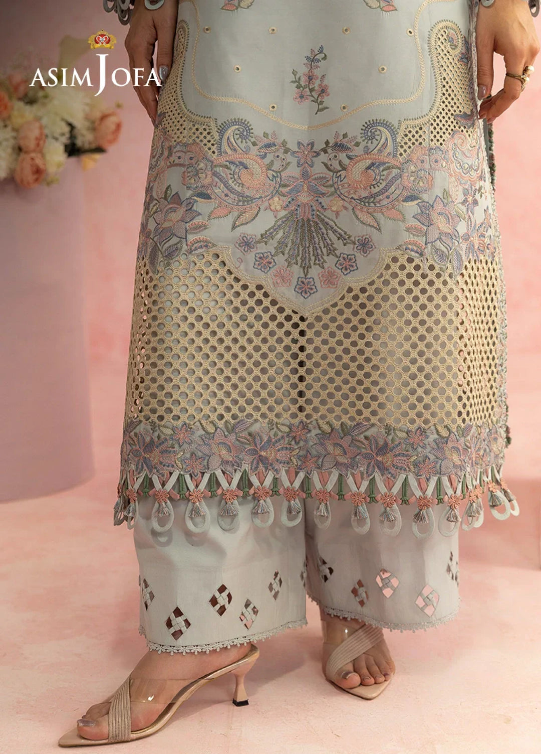 Asim Jofa Unstitched Embroidered Luxury Lawn 3 Piece Suit AJ26ULL AJULW-01 - Festive Collection