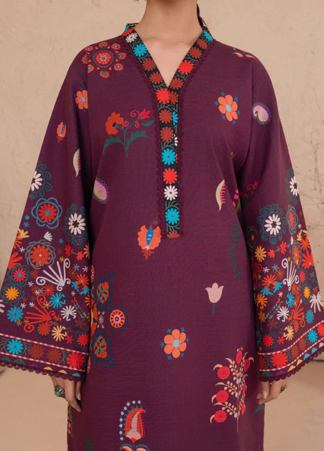 Jugnu by Chandan Nagri Women Pret Embroidered Khaddar 3 Piece Suit Noorza - Winter Collection