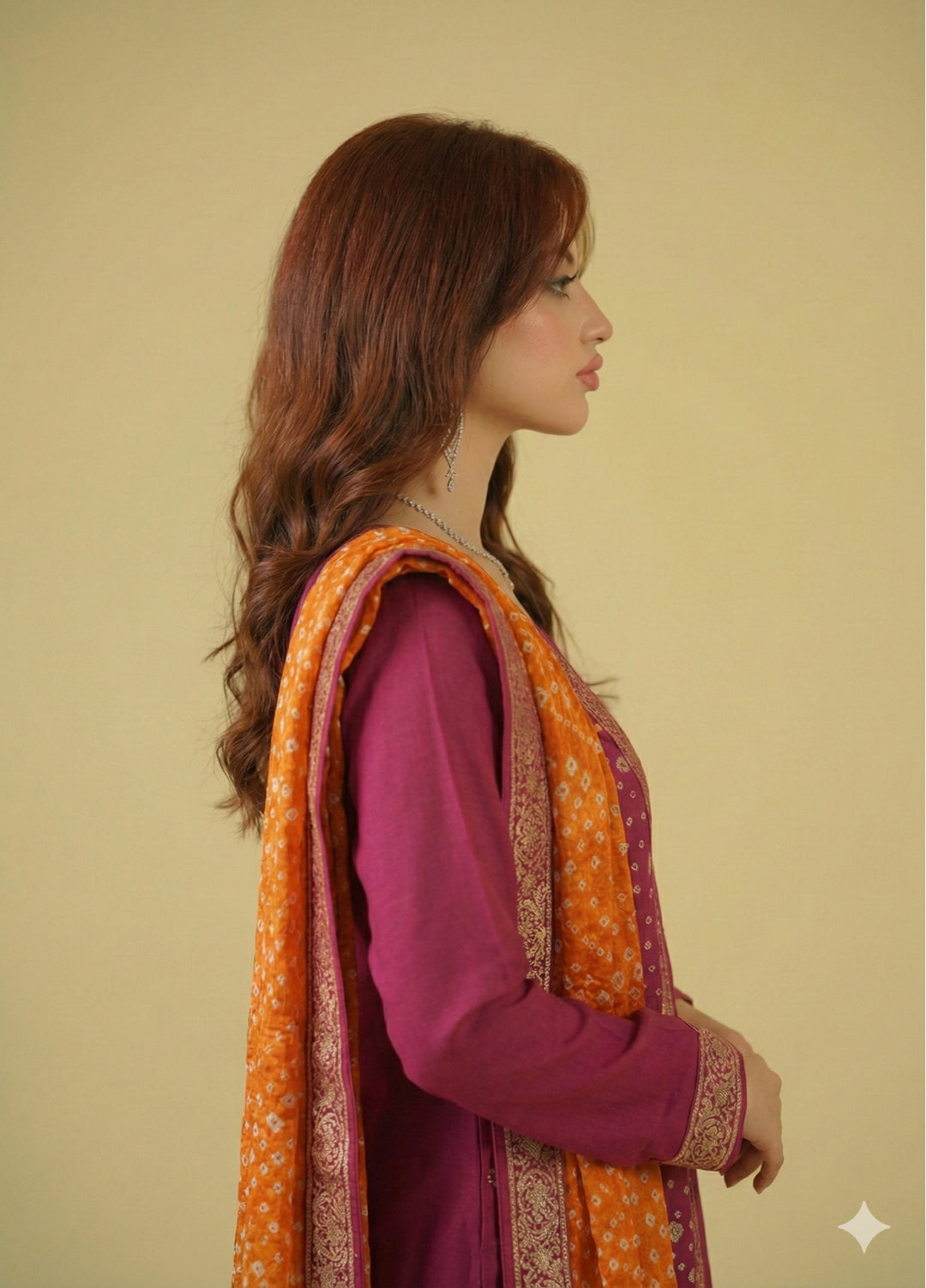 Satrang by Zouj Unstitched Chunri Chiffon Embroidered Suits 3 Piece ZJ25SC ZJCH-0033 Pink - Festive Collection