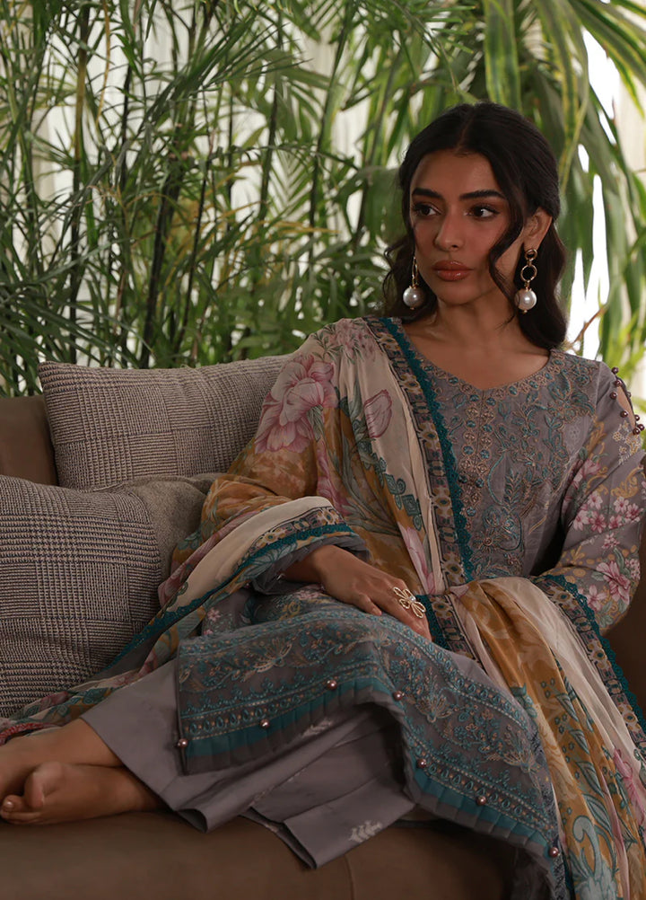 Delia by Gulaal Unstitched Embroidered Lawn 3 Piece Suit GL26UD D-2 Orra - Summer Collection