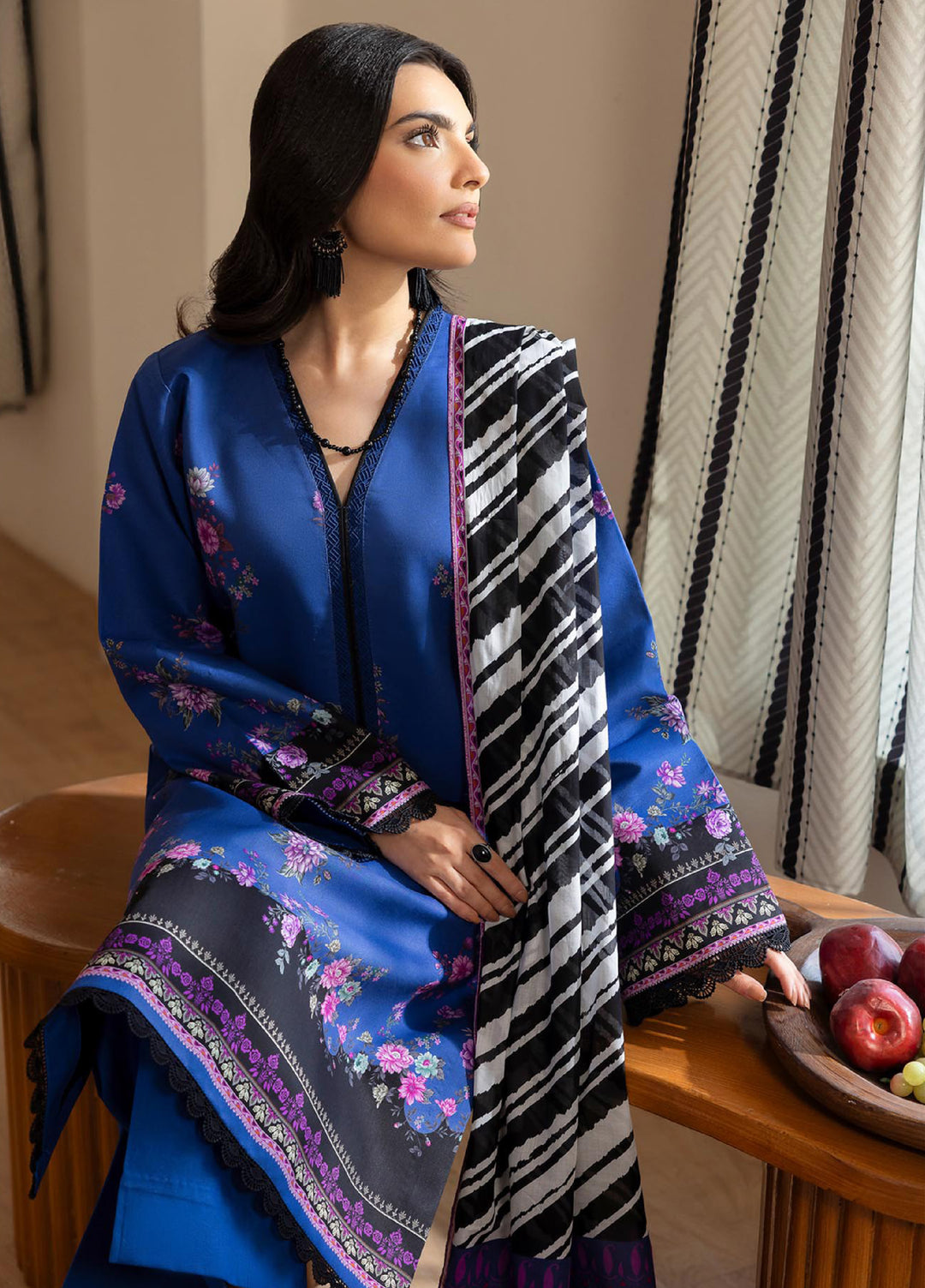 Nissa by RajBari Unstitched Printed Lawn 3 Piece Suit RB26ULN D-07 - Casual Collection