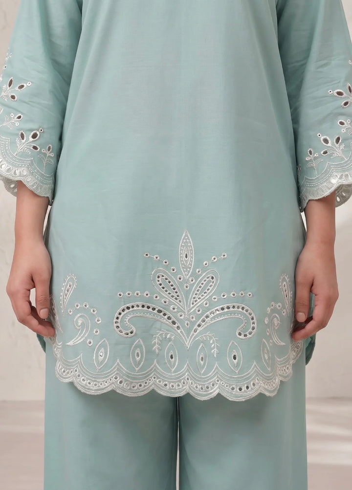 Scherezade Women RTW Embroidered Lawn Cotton 3 Piece Suit ICY BREEZE - Casual Collection