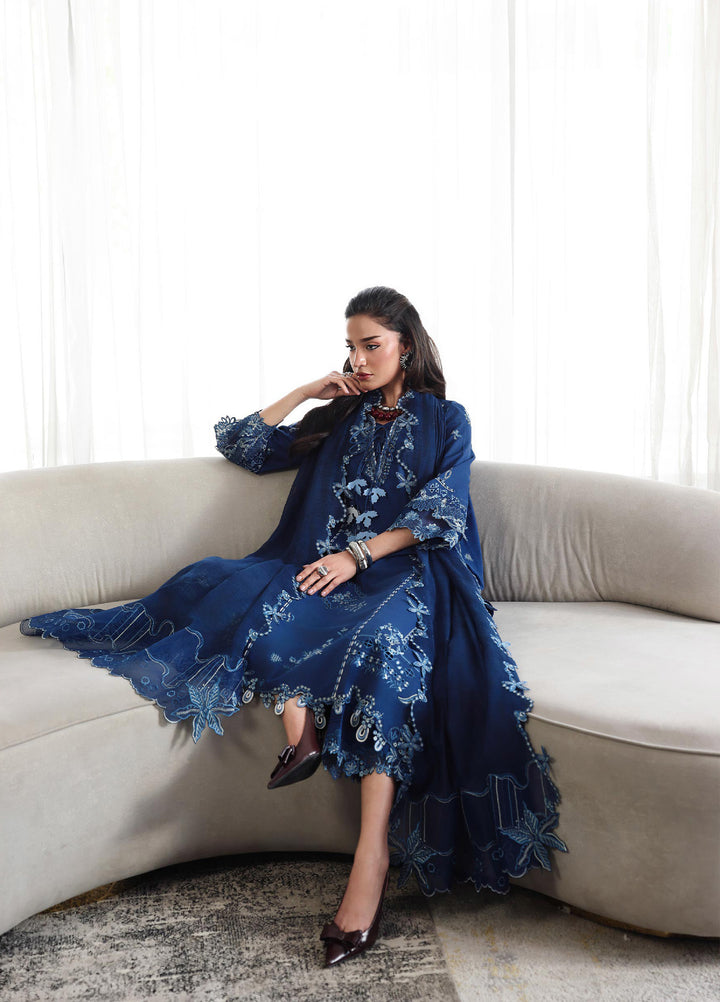 Q Line by Qalamkar Unstitched Embroidered Lawn 3 Piece Suit QLK26ULQ SORAI QKL-1  - Festive Collection