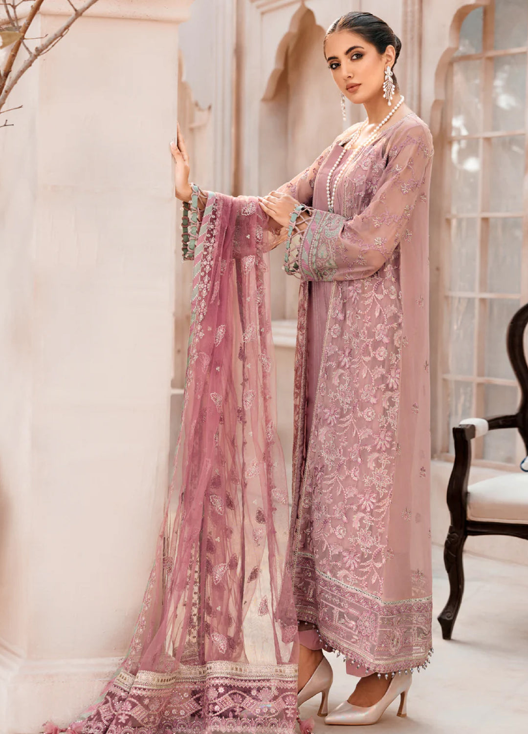 Xenia Formal Unstitched Luxury Chiffon Suits 3 Piece XE25FL Nizha - Formals Collection