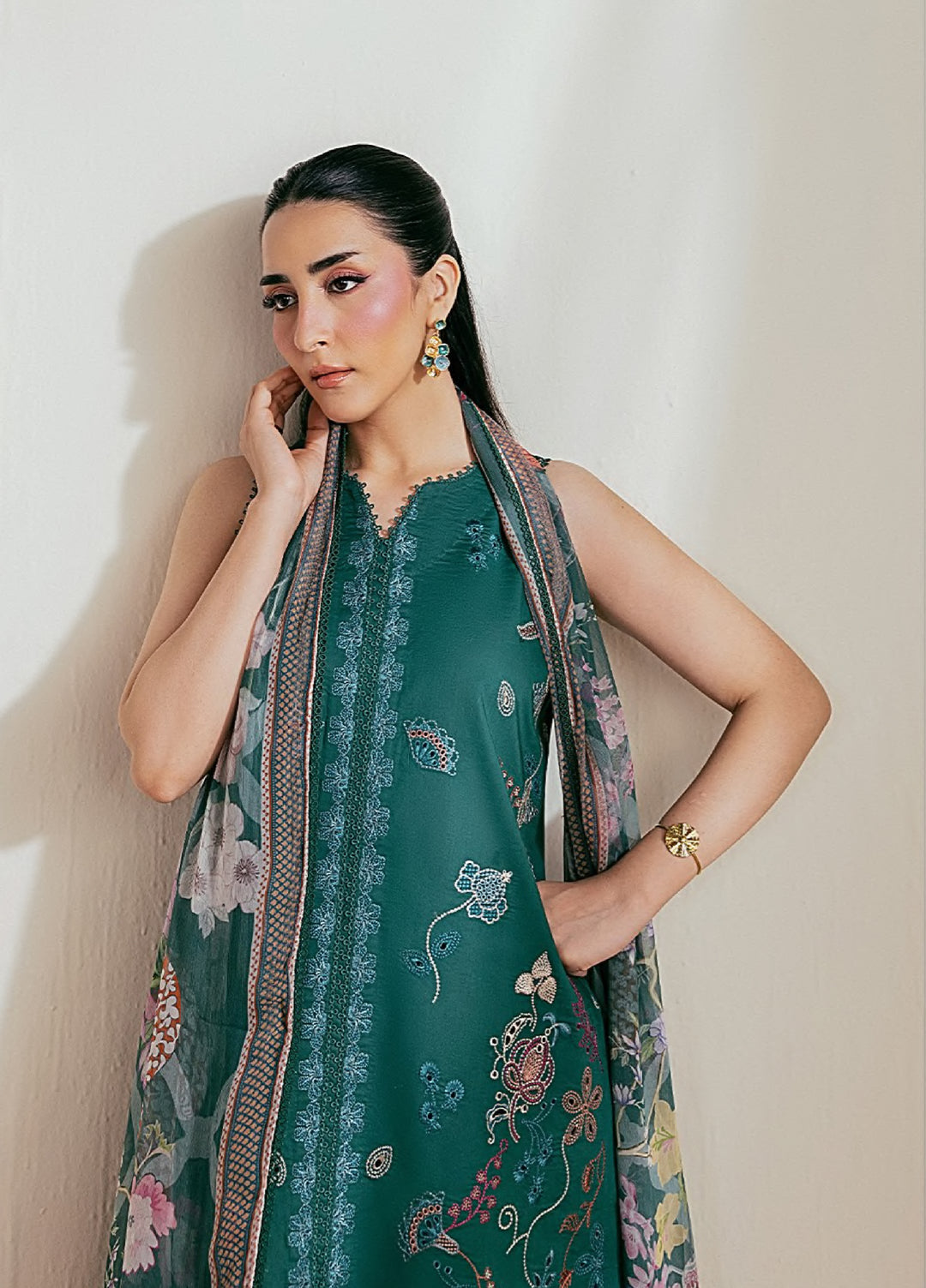 Zync by Florent Unstitched Embroidered Lawn 3 Piece Suit FL26ULZ FZ-5A - Summer Collection