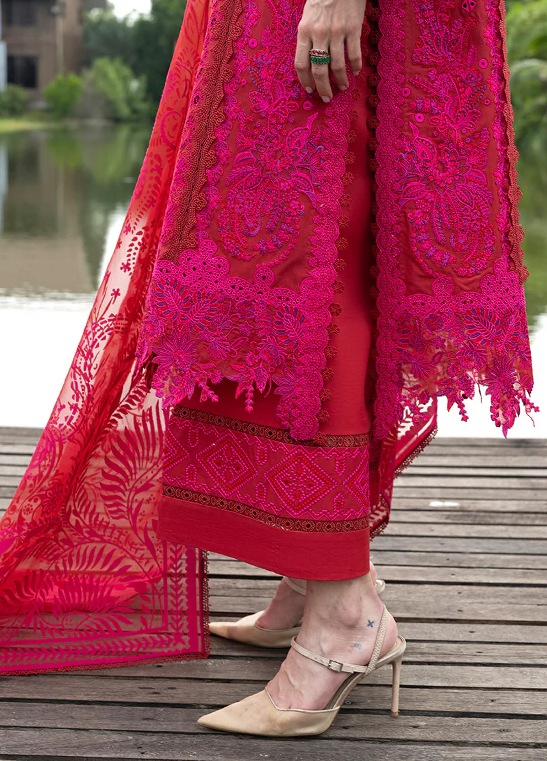 Mon Tresor by Esmel Unstitched Embroidered Luxury Lawn 3 Piece Suit EML26UMT D10-Rina - Summer Collection