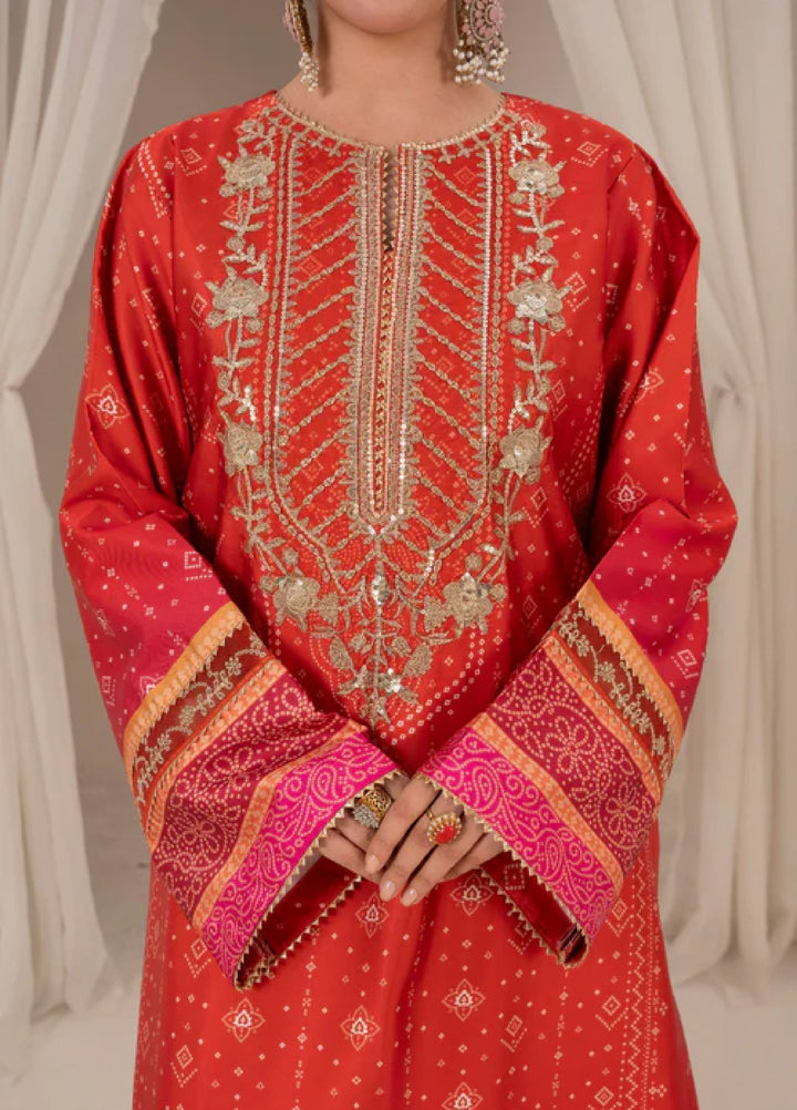 Bandhani by Chandan Nagri Women Pret Embroidered Silk 3 Piece Suit Darya - Formals Collection