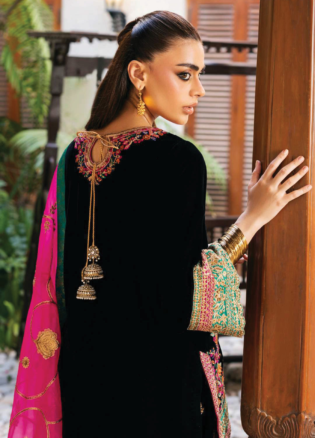 Zainab Chottani Unstitched Velvet Embroidered 3 Piece ZC25UV Zeba - Festive Collection