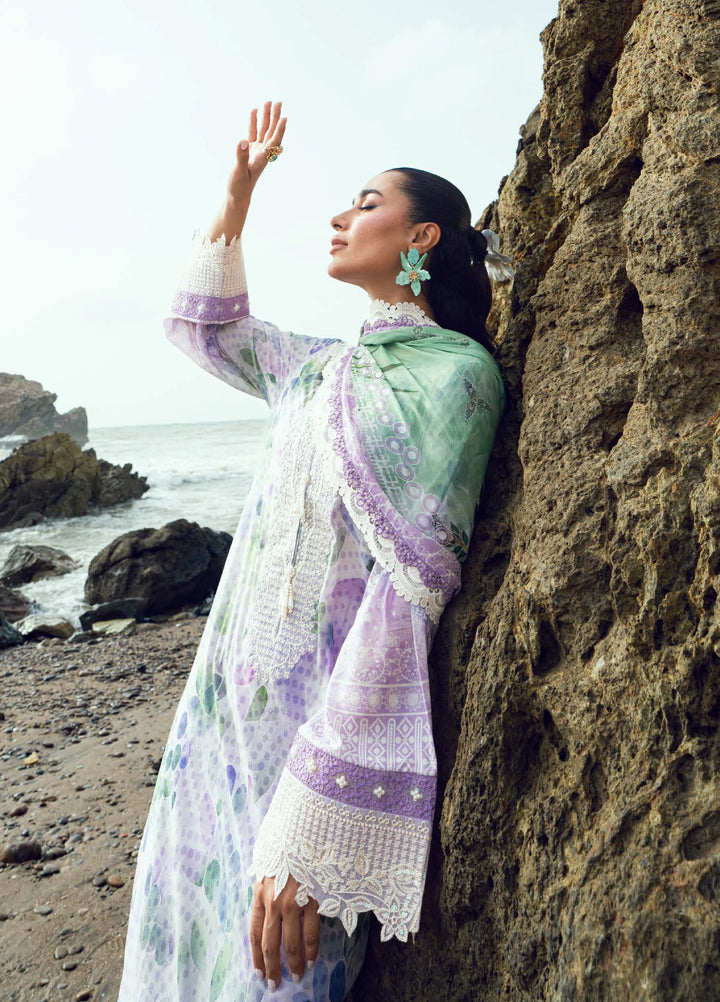 Gardenia by Nureh Unstitched Embroidered Lawn 3 Piece Suit NU26UGL NSG-200 - Summer Collection