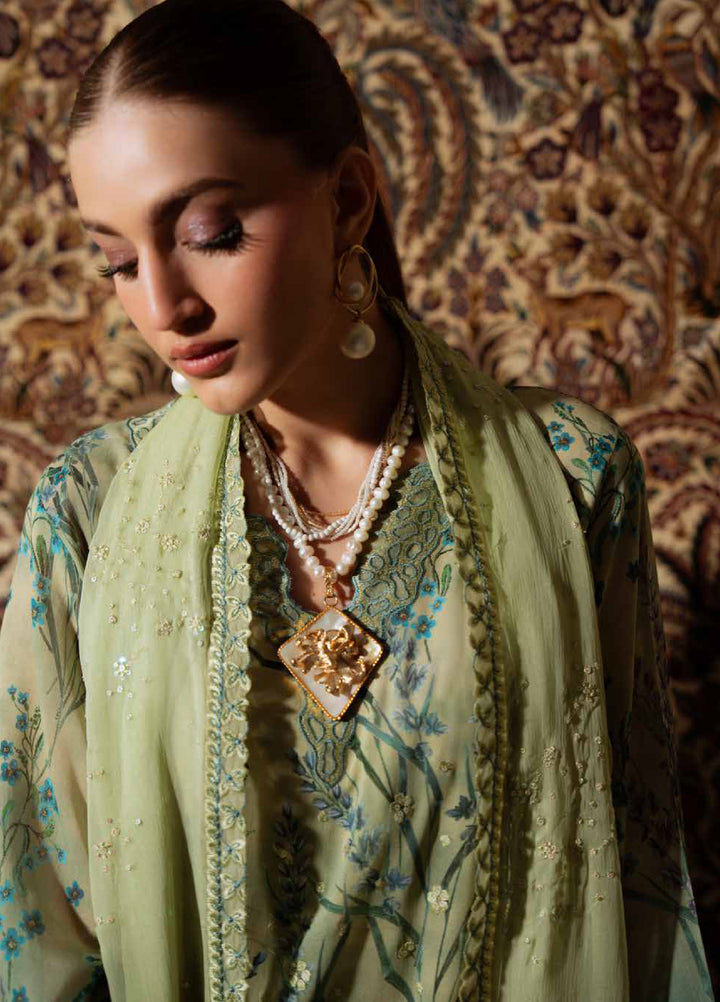 Maya by Nureh Unstitched Embroidered Swiss Lawn 3 Pcs Suit NU26UM NS-161 - Summer Collection