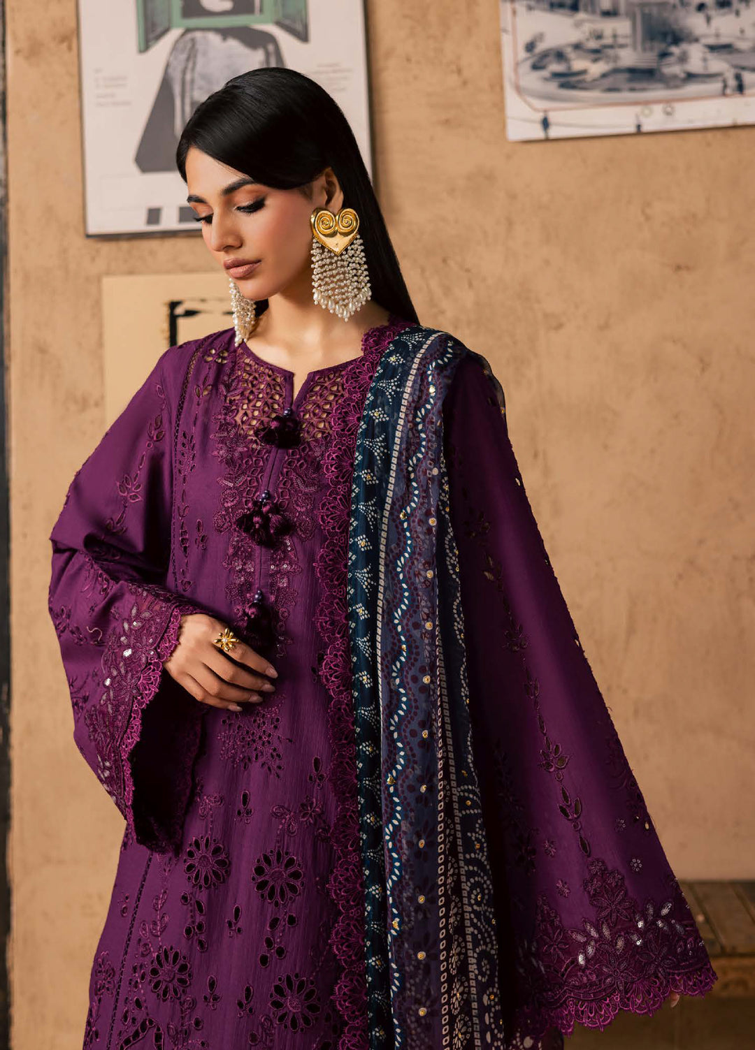 Bazar by Nureh Unstitched Embroidered Chikankari Lawn 3 Piece Suit NU26UBL NE-240 - Festive Collection