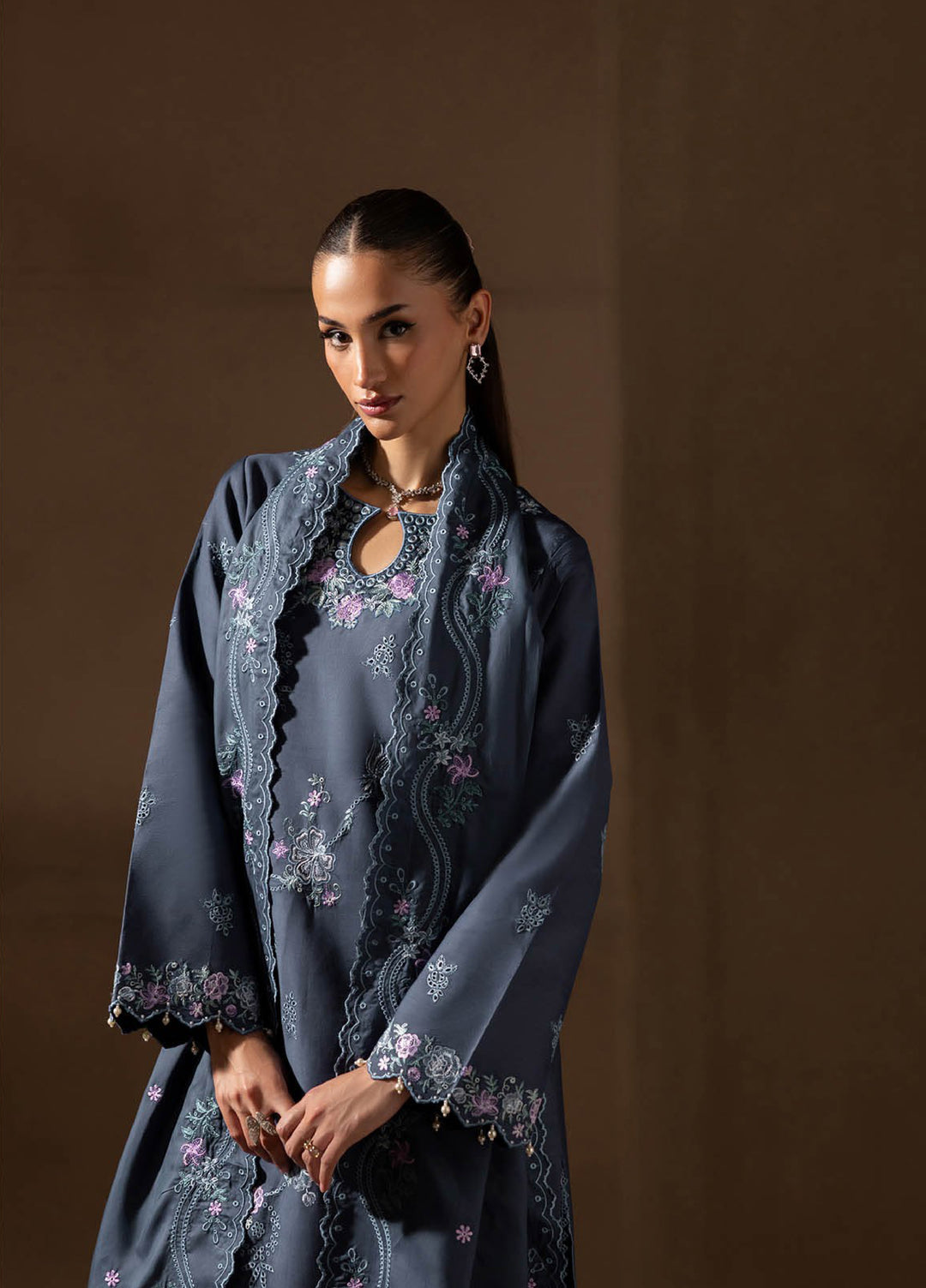 Sareen by Rajbari Unstitched Premium Viscose Chikankari 3 Piece RB25SC D-09 - Winter Collection