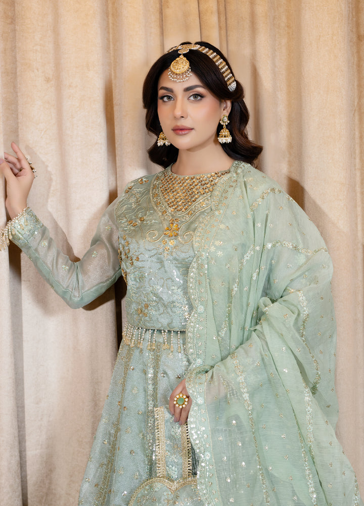 Maah-e-Noor Raum by Sarb Unstitched Embroidered Zari Tissue 3 Piece Suit RS26UMN MWF-07 - Wedding Collection