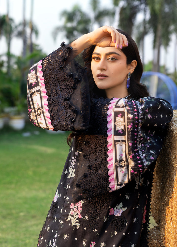 Elaf Premium Chikankari Unstitched Printed Lawn 3 Piece Suit EL26UPC ERC-7A ARZO - Summer Collection