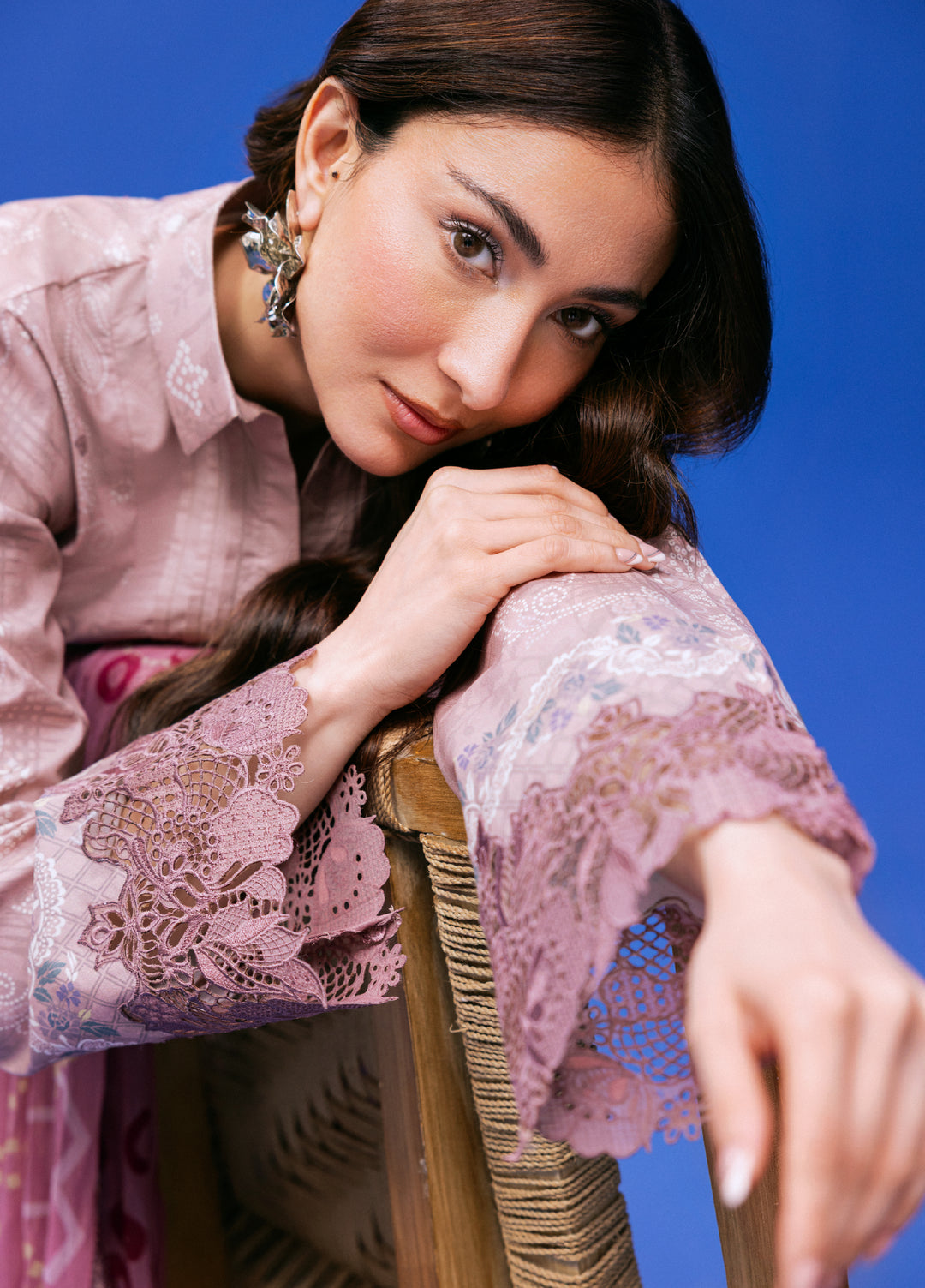 Zync by Florent Unstitched Embroidered Printkari Lawn 3 Piece Suit FL26UZP FZ-5A - Summer Collection