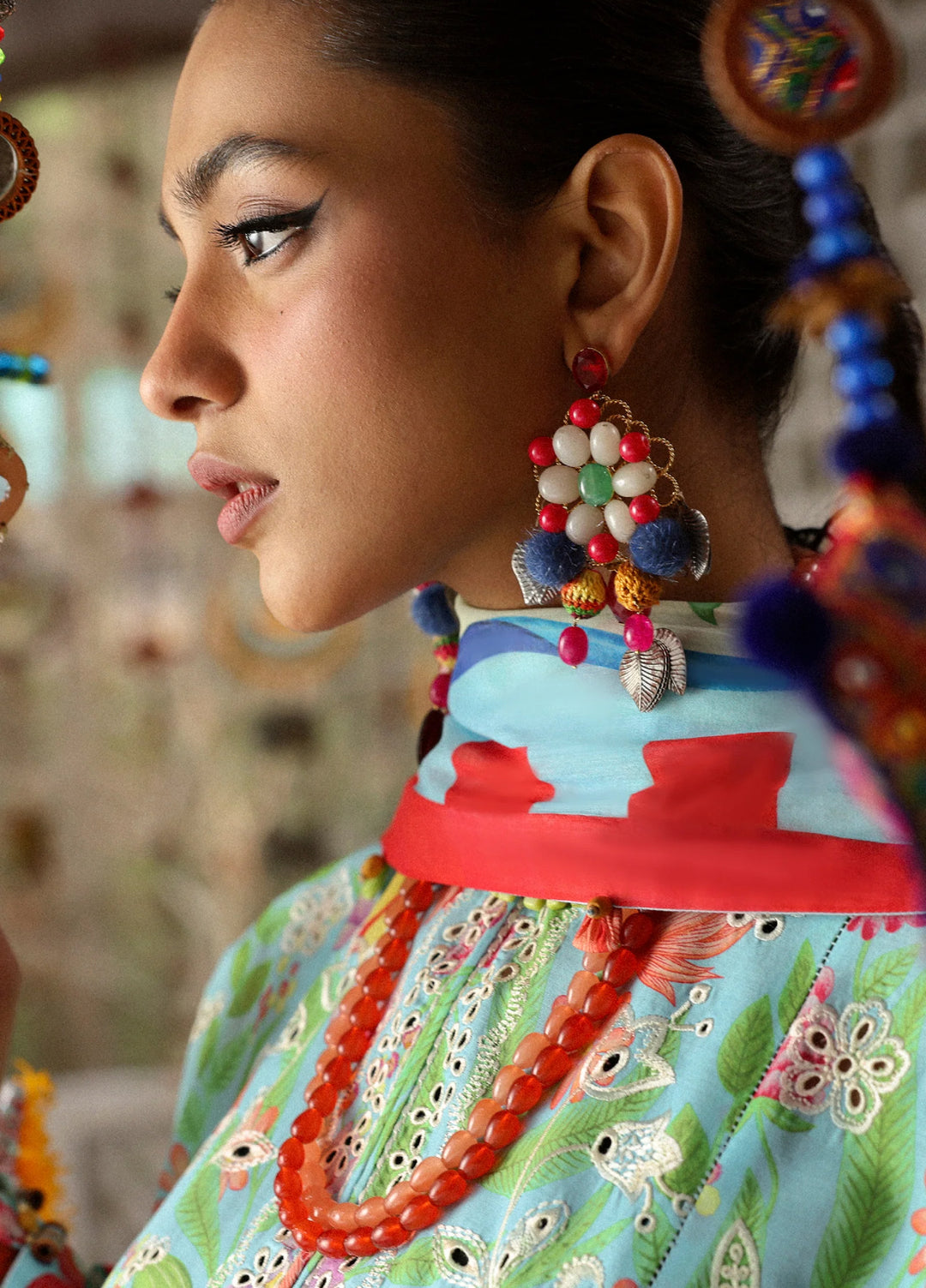 Zaha By Khadijah Shah Embroidered Lawn Suits Unstitched 3 Piece ZL25NL D-08 B Zaraah - Summer Collection