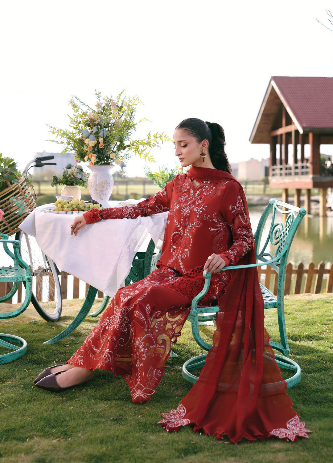 Summer Soiree by Zarposh Unstitched Embroidered Lawn 3 Piece Suit ZR26ULS Calyx - Festive Collection