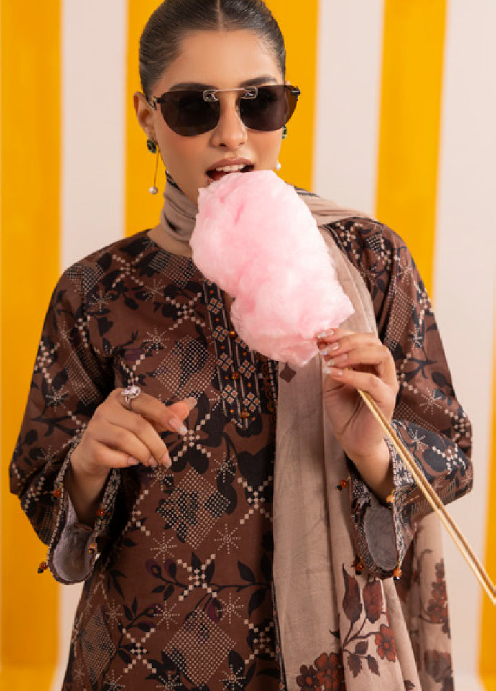 Coco Popup by Al Zohaib Unstitched Printed Lawn 3 Piece Suit AZ26UCP D-10 - Summer Collection