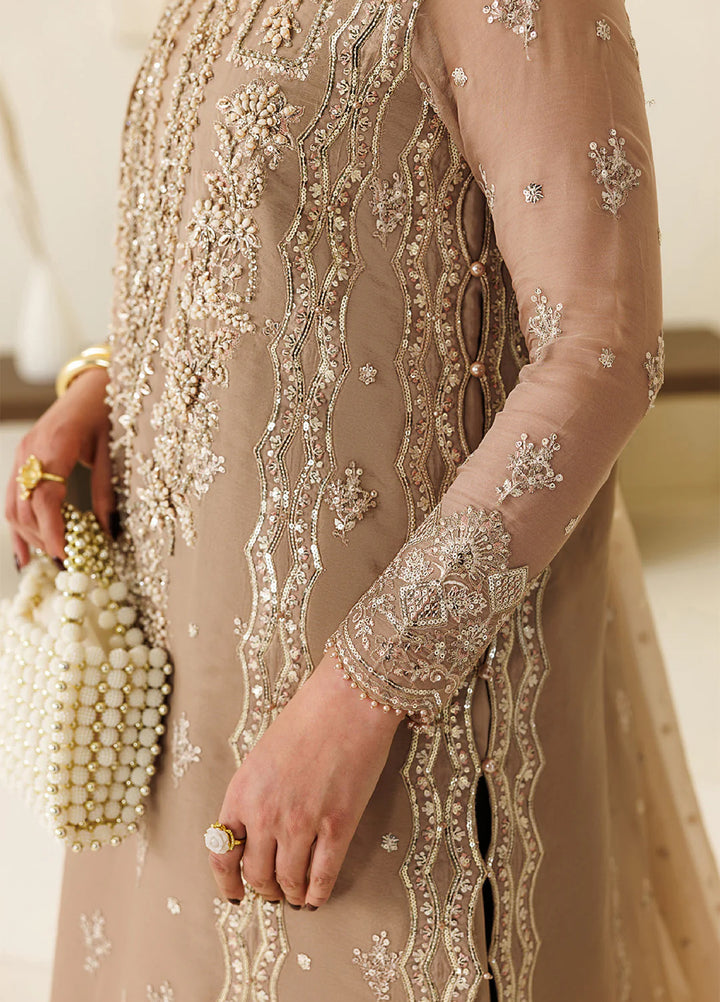 Aymal by Alizeh Fashion Handcrafted Unstitched Embroidered Chiffon 3 Pcs Suit AF26UAC 01-DISE - Festive Collection