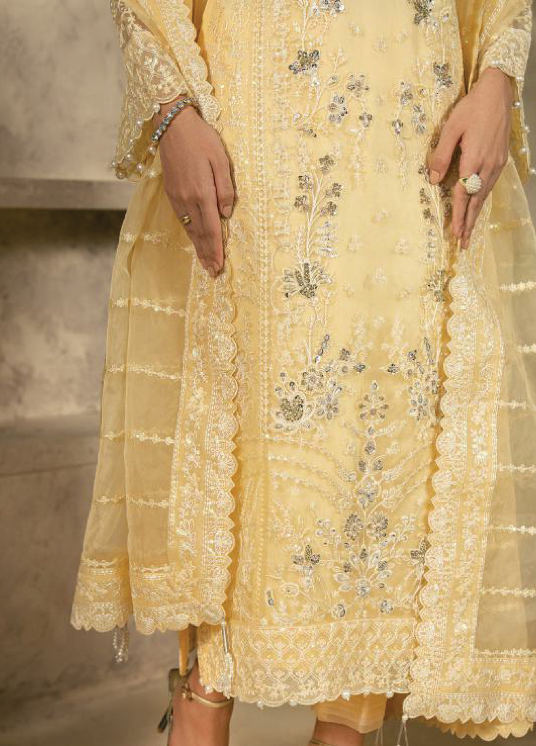 Azira by Gulaal Unstitched Luxury Embroidered Organza 3 peice GL25AF LFU-05 Aureva - Formals Collection