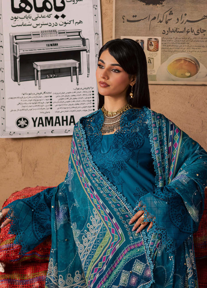 Bazar by Nureh Unstitched Embroidered Chikankari Lawn 3 Piece Suit NU26UBL NE-242 - Festive Collection