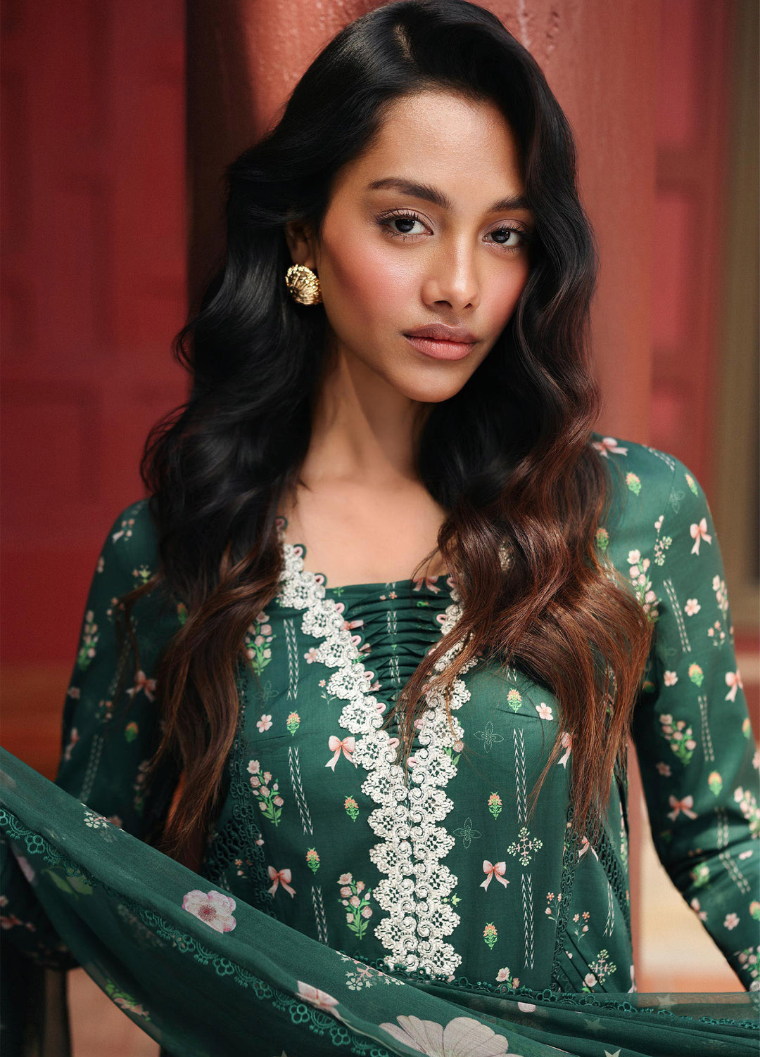 Q Prints by Qalamkar Unstitched Lawn Printed 3 Piece Suit QLK26QP Greer - Summer Collection