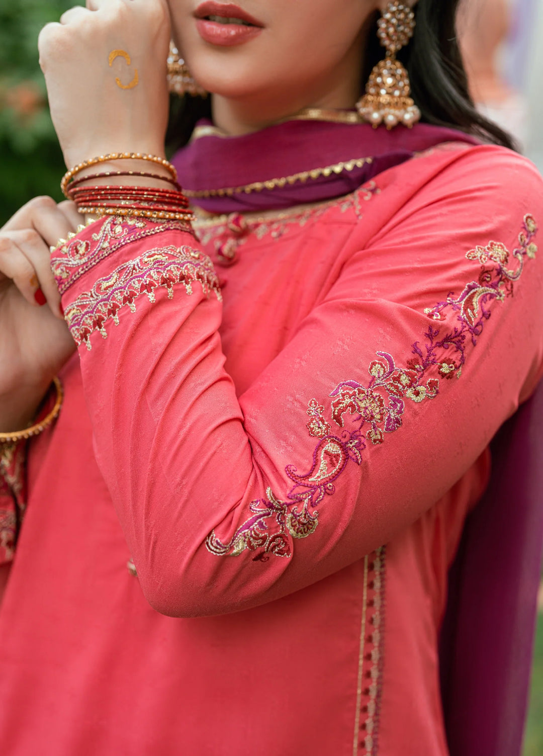 Omal by Komal Pret 3 Piece Dobby Suit Dilruba- Festive Collection