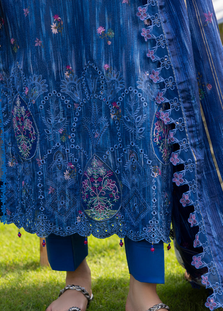 Al Zohaib Applique Kari Unstitched Embroidered Lawn 3 Piece Suit AZ26UAL D-03 - Casual Collection