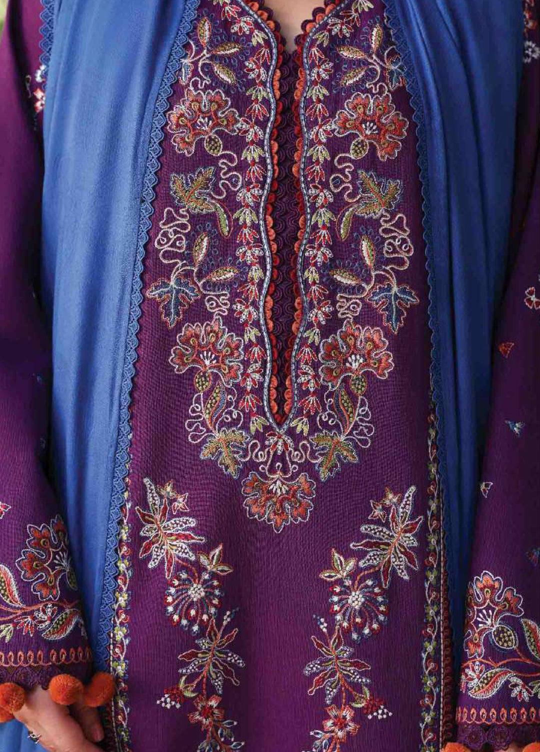 Amaris by Republic Womenswear Unstitched Luxury Shawl Khaddar Embroidered Suits 3 Piece RW25AS D-3 - Winter Collection
