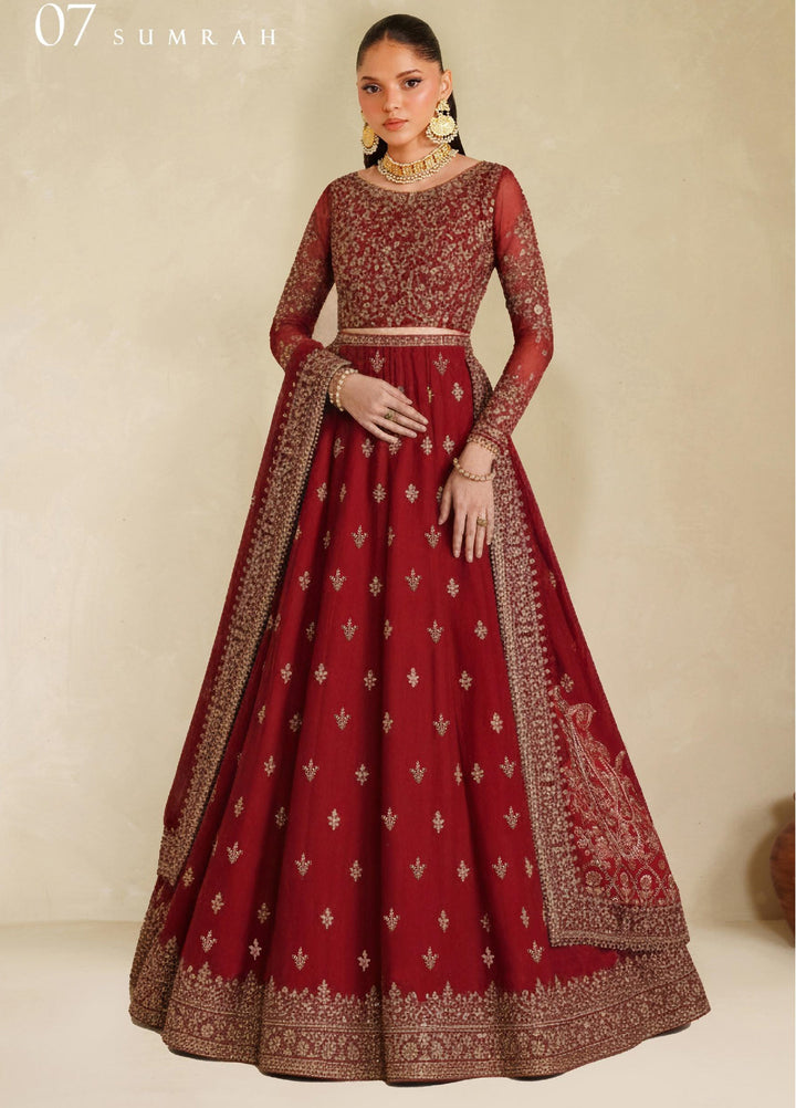 Meesa by Zarif Unstitched Chiffon Embroidered Suits 3 Piece ZR25UF ZRF-ML-07 SUMRAH - Winter Collection