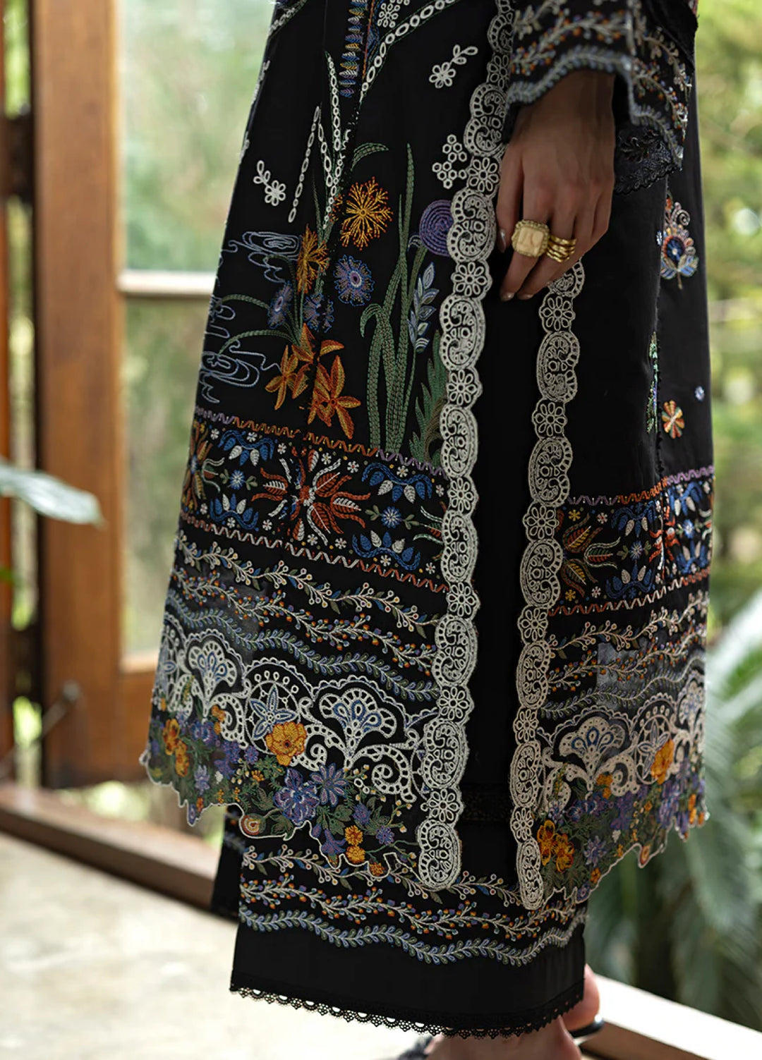 Mon Tresor by Esmel Unstitched Embroidered Luxury Lawn 3 Piece Suit EML26UMT D11-Sia - Summer Collection