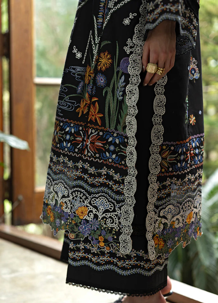 Mon Tresor by Esmel Unstitched Embroidered Luxury Lawn 3 Piece Suit EML26UMT D11-Sia - Summer Collection