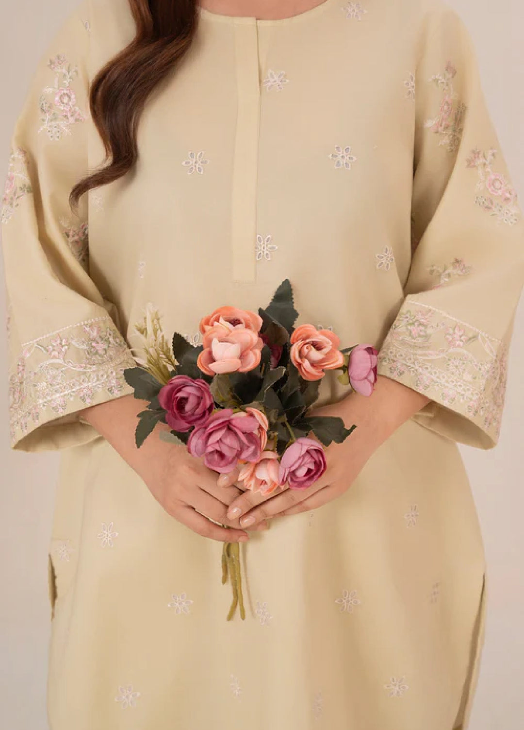 The Basic by Chandan Nagri Women Pret Co Ord Set Lawn Solids 2 Piece Fino - Summer Collection