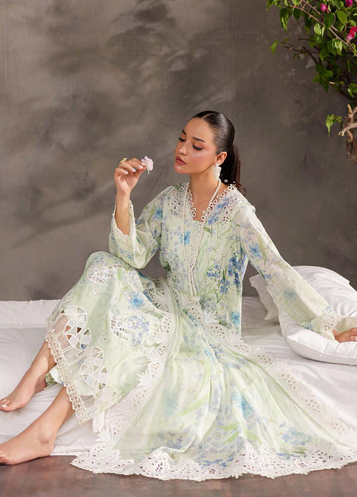 Bloom by Nureh Unstitched Embroidered Lawn 3 Piece Suit NU26UBL BL-12 - Festive Collection