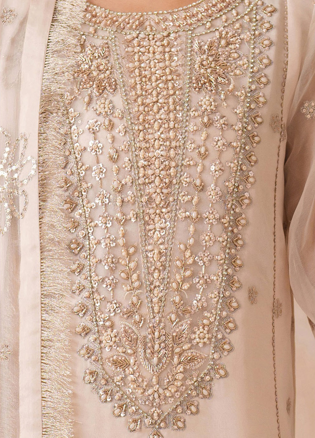 Aymal by Alizeh Fashion Unstitched Embroidered Chiffon 3 Piece Suit AFB26UA D-03 Mika - Festive Collection