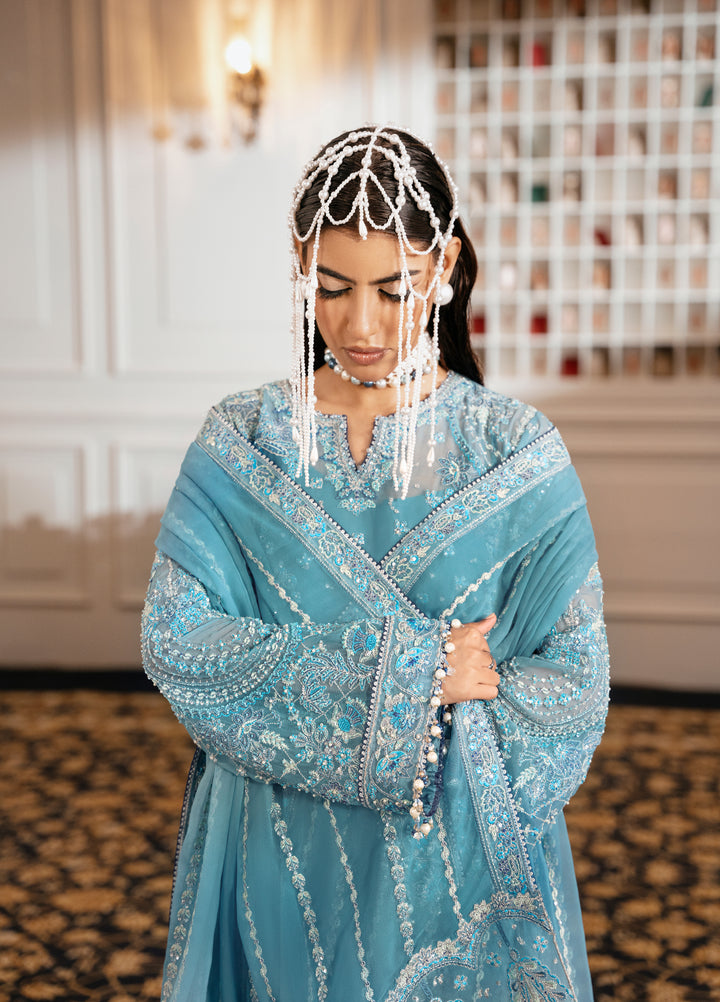 Check In by Zarizaa Embroidered Chiffon 3 Piece Suit ZZ26UCI DEW - Festive Collection