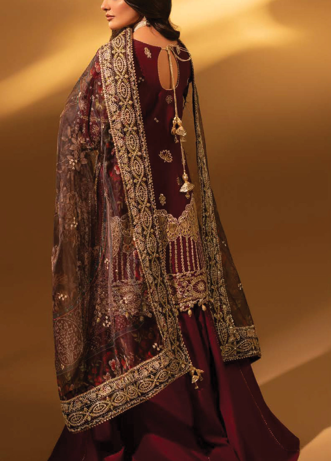 Aylin Unstitched Raw Silk Embroidered Suits 3 Piece AYL25US VIOLET BLOOM - Festive Collection
