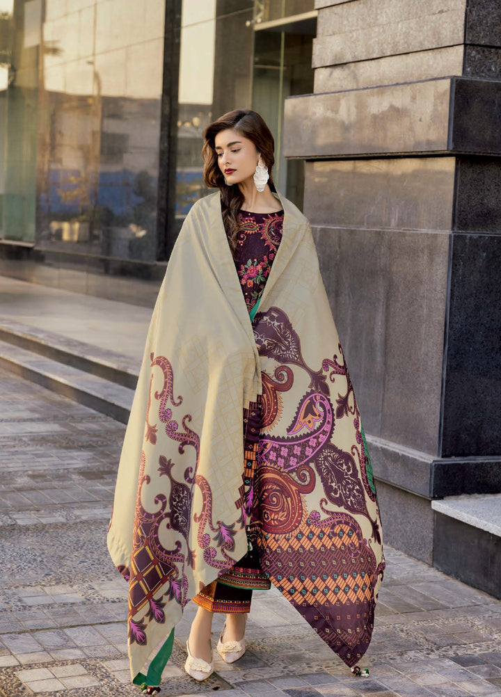 Poshima by Charizma Unstitched Embroidered Peach Leather Suits 3 Piece CHR26PU PSW5-27 - Winter Collection