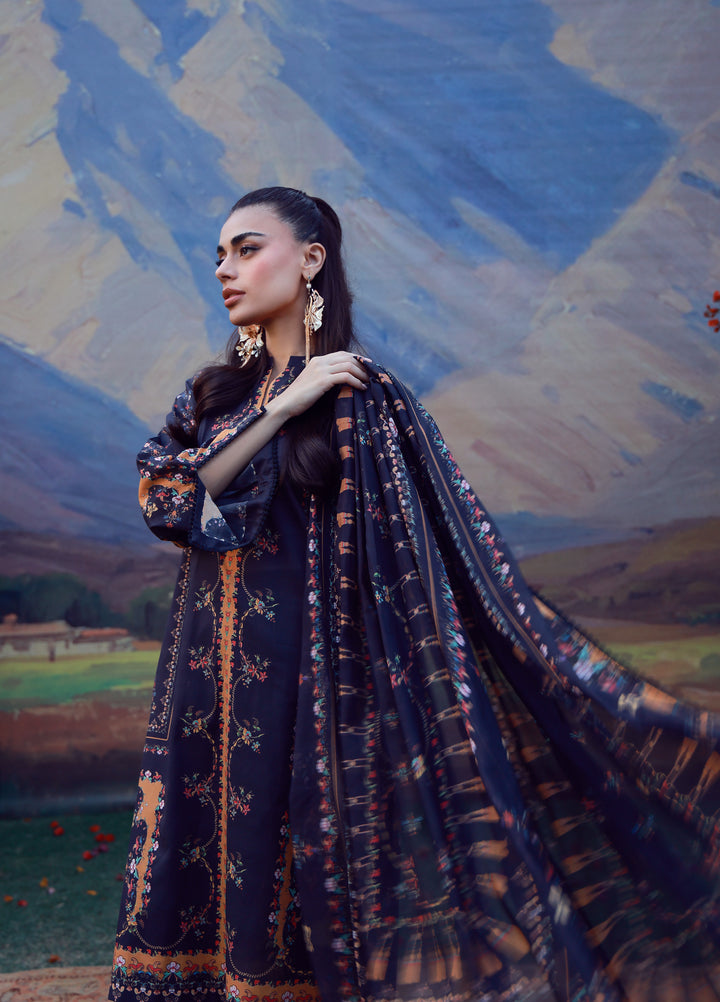 Mirha by Sahar Unstitched Printed Lawn 3 Piece Suit SS1-26-13 midnight jardin - Summer Collection
