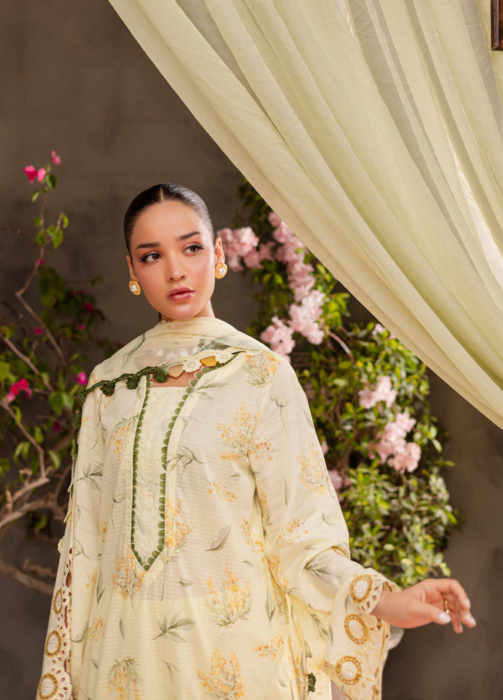 Bloom by Nureh Unstitched Embroidered Lawn 3 Piece Suit NU26UBL BL-10 - Festive Collection