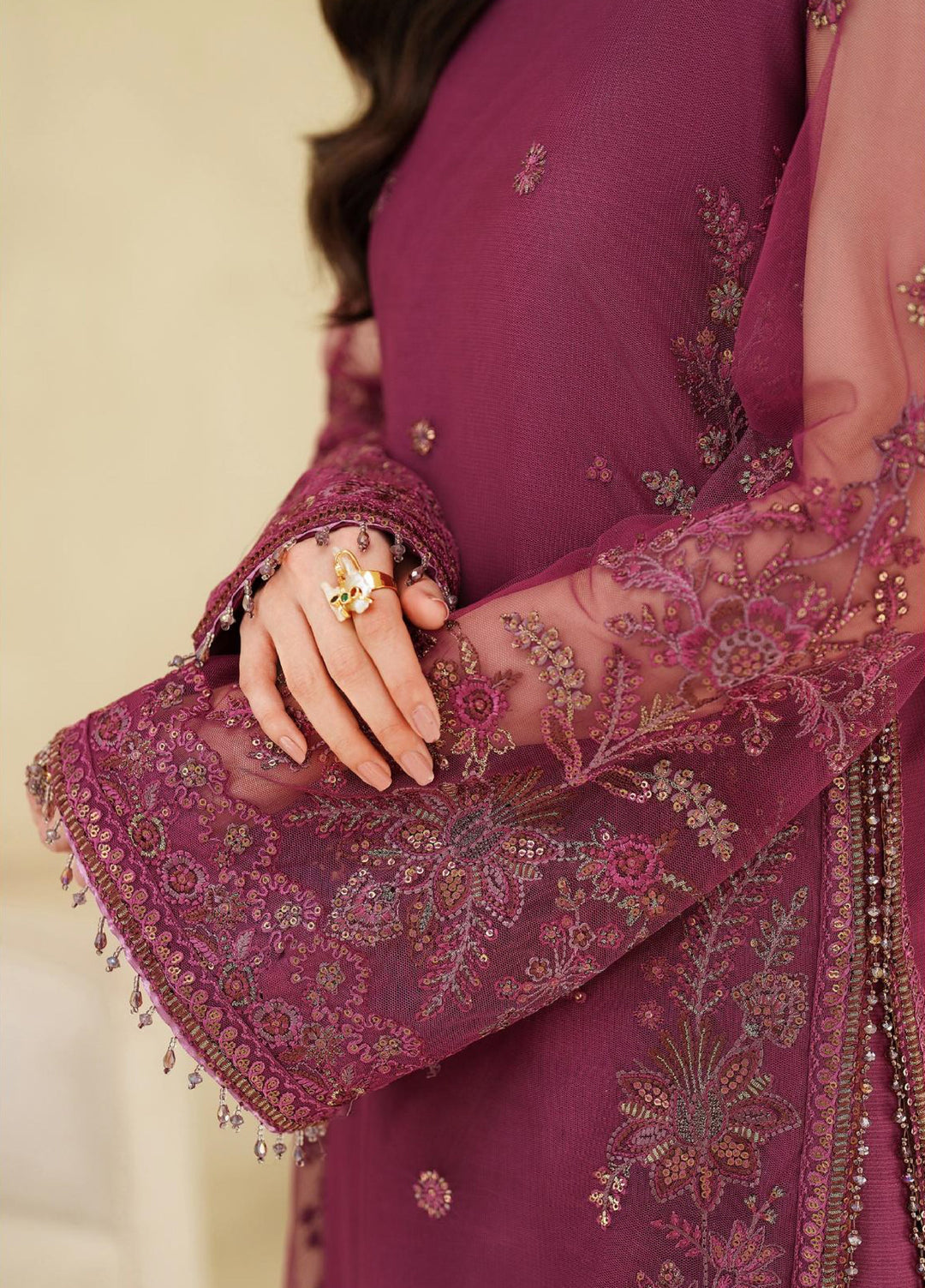 Meesa by Zarif Unstitched Net Embroidered Suits 3 Piece ZR25UF ZRF-ML-03 ORILA - Winter Collection
