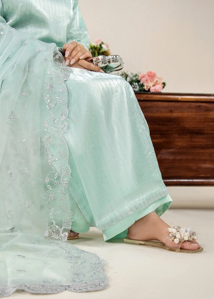 The Florea Edit by Alyra RTW Embossed Sheesha Silk 3 Piece Suit LYRA-RTW1003 - Festive Collection